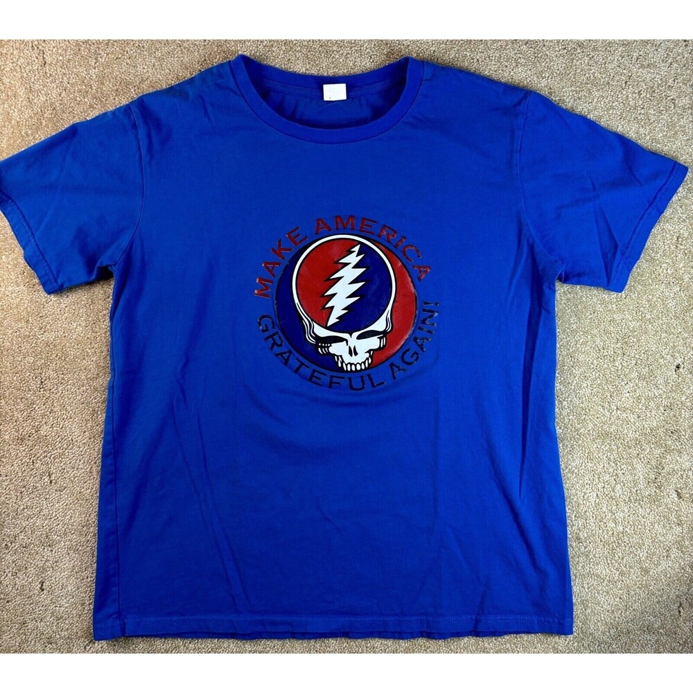 Make America Grateful Dead Again T Shirt Men’s Large Blue Steal Your Face